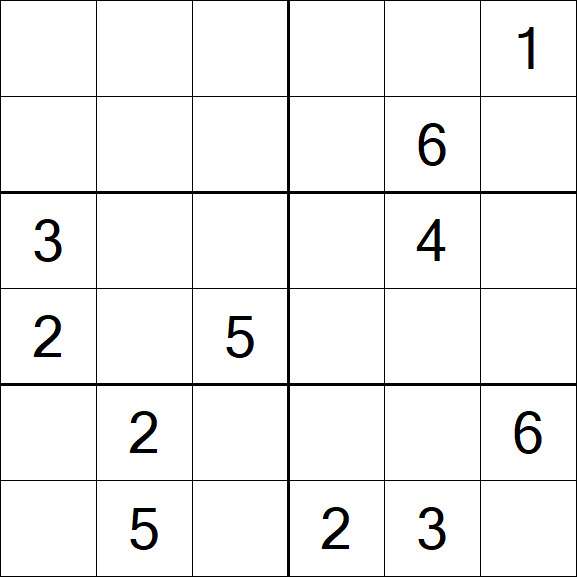 Sudoku 6x6 - Medium