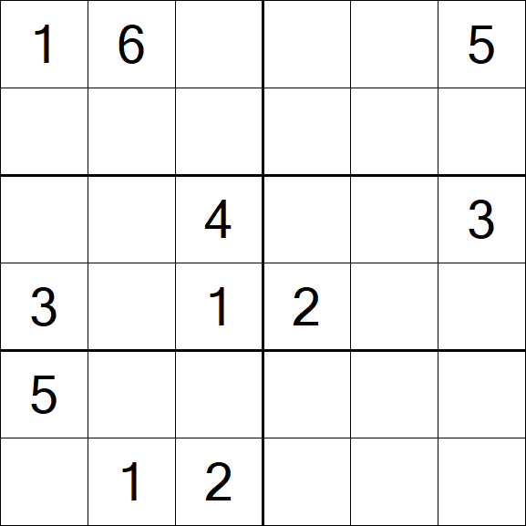 Sudoku 6x6 - Medium