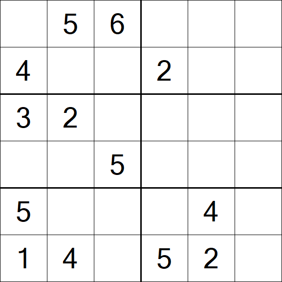 Sudoku 6x6 - Medium