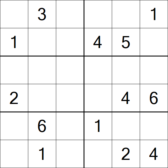 Sudoku 6x6 - Medium