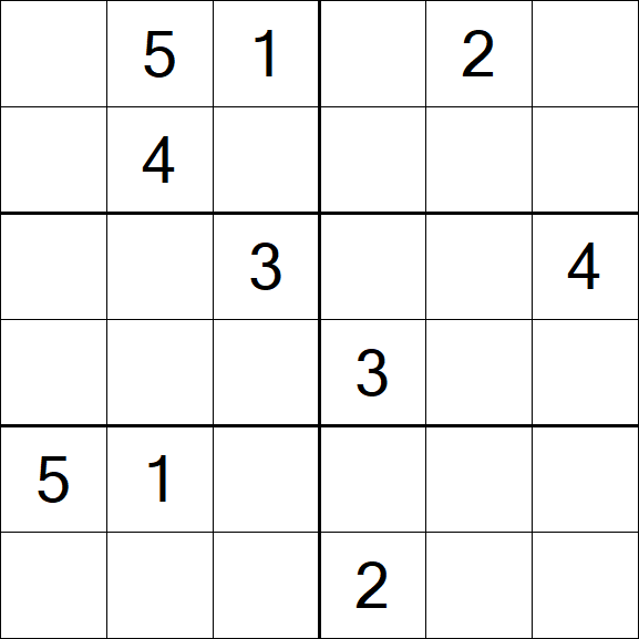 Sudoku 6x6 - Médio