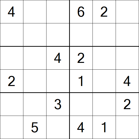 Sudoku 6x6 - Mittel