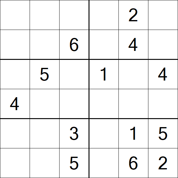 Sudoku 6x6 - Mittel