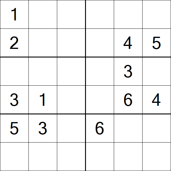 Sudoku 6x6 - Mittel