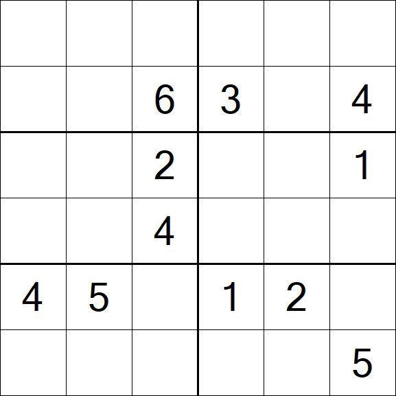 Sudoku 6x6 - Mittel