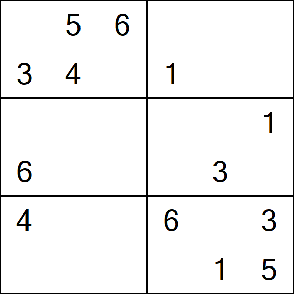 Sudoku 6x6 - Mittel