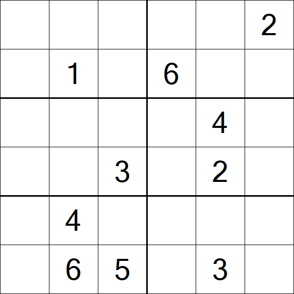 Sudoku 6x6 - Medium