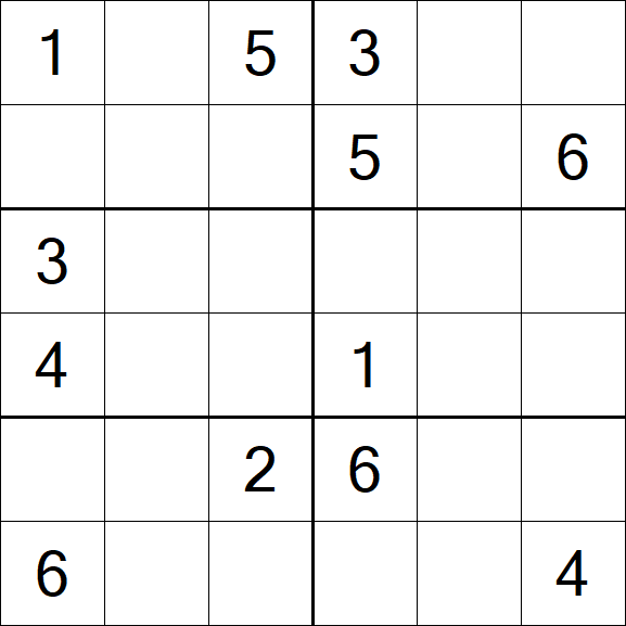Sudoku 6x6 - Medium