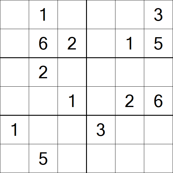 Sudoku 6x6 - Medium
