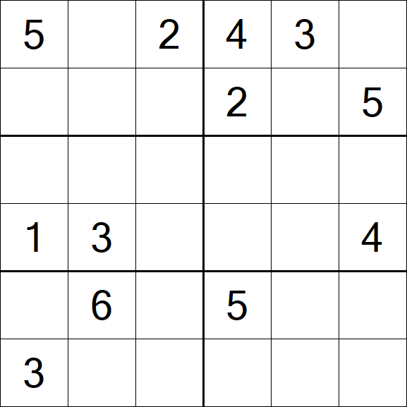 Sudoku 6x6 - Medium