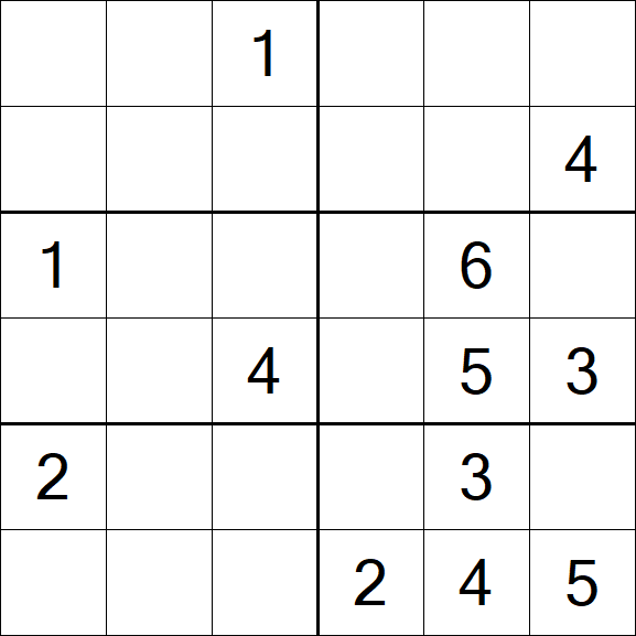 Sudoku 6x6 - Médio