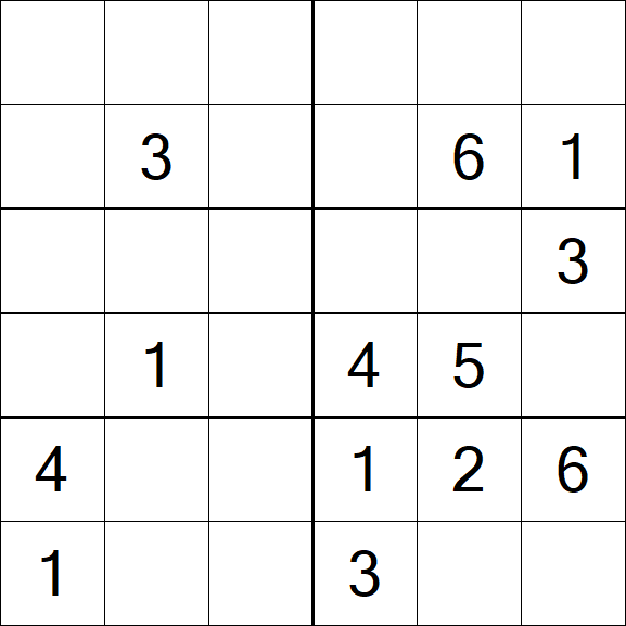 Sudoku 6x6 - Médio