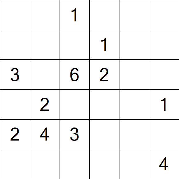 Sudoku 6x6 - Médio