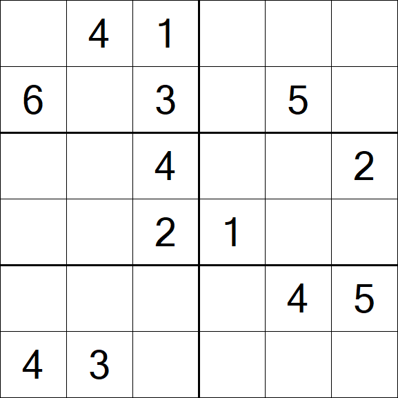 Sudoku 6x6 - Médio