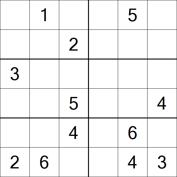 Sudoku 6x6 - Médio