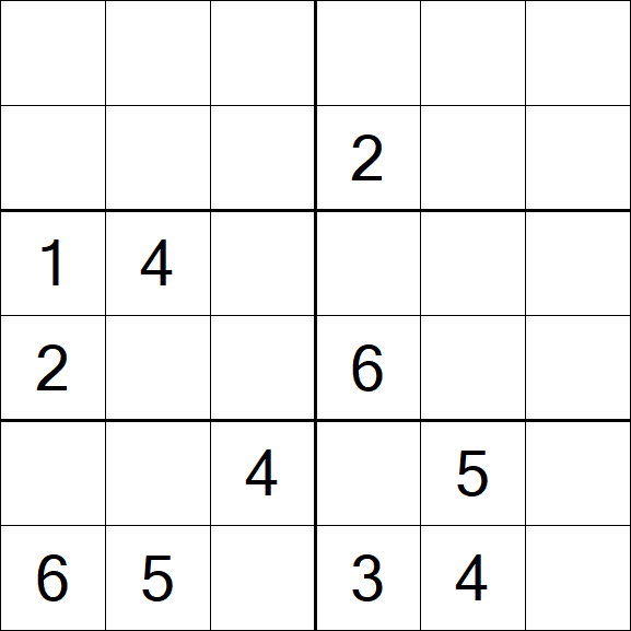 Sudoku 6x6 - Médio