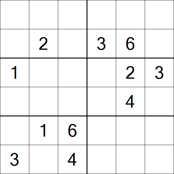 Sudoku 6x6 - Médio