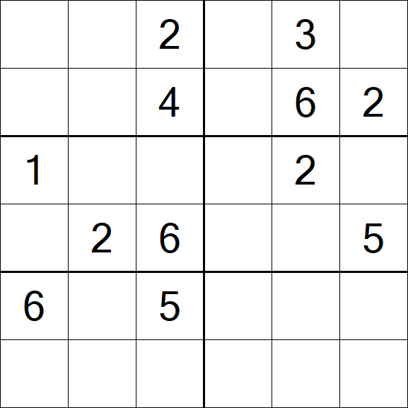 Sudoku 6x6 - Médio