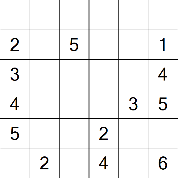 Sudoku 6x6 - Médio