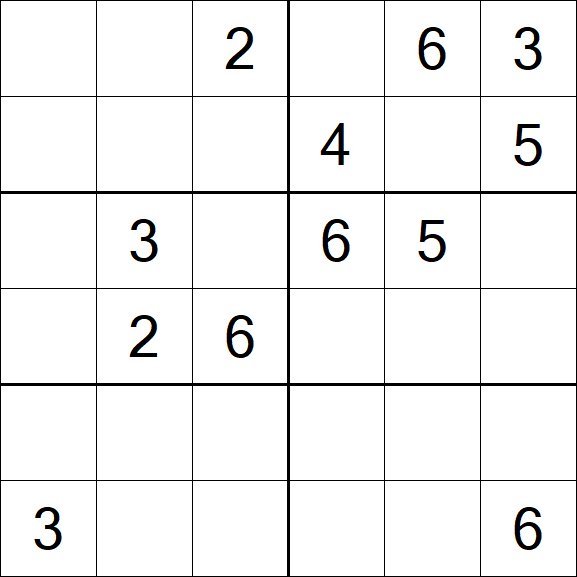 Sudoku 6x6 - Médio