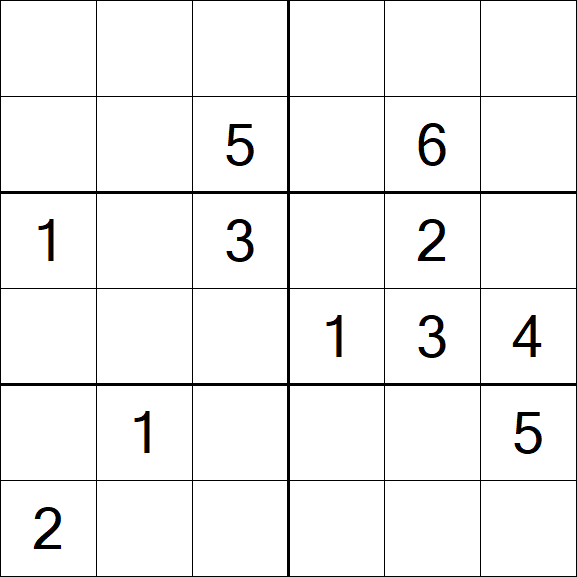 Sudoku 6x6 - Medium