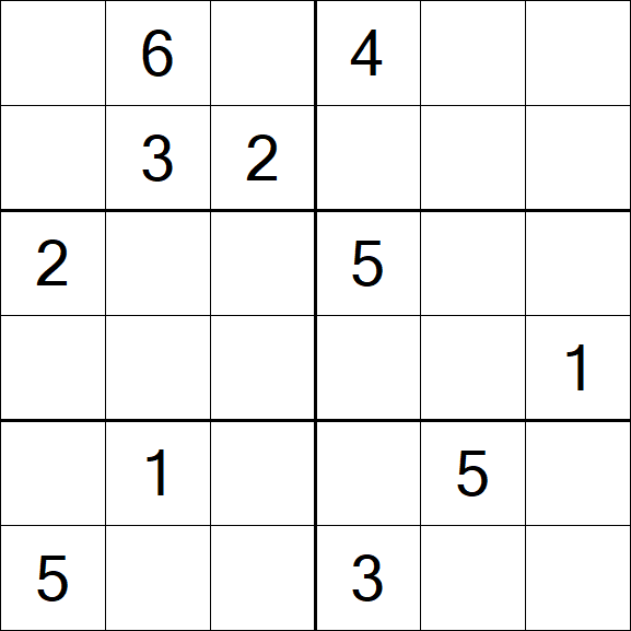 Sudoku 6x6 - Médio