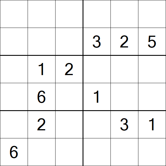 Sudoku 6x6 - Médio