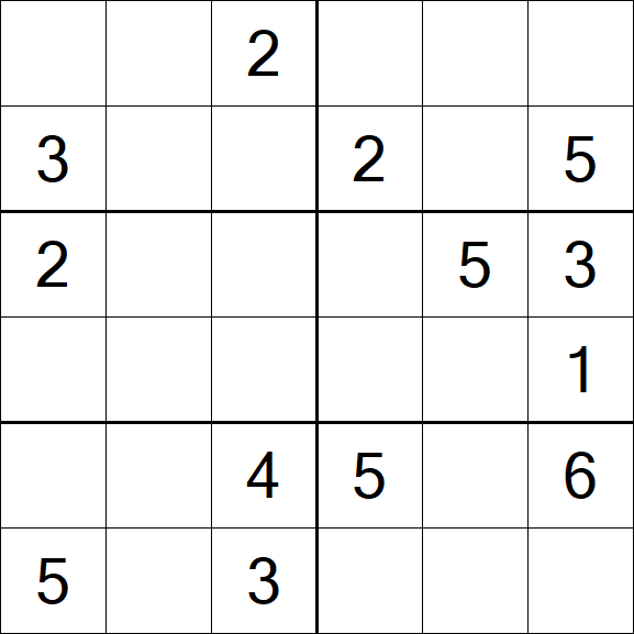 Sudoku 6x6 - Médio