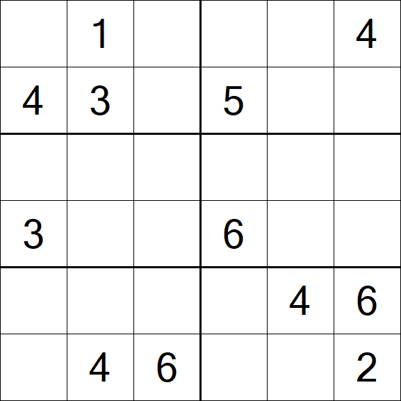 Sudoku 6x6 - Médio