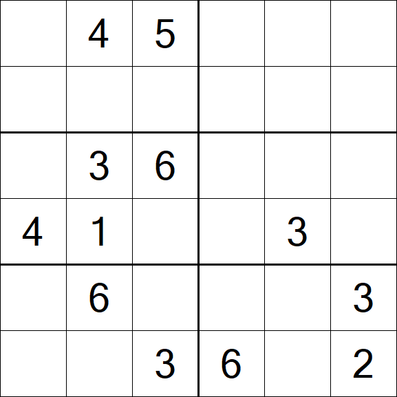 Sudoku 6x6 - Médio