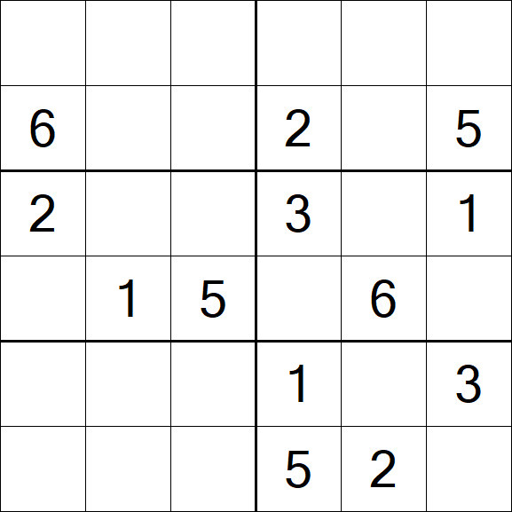 Sudoku 6x6 - Médio