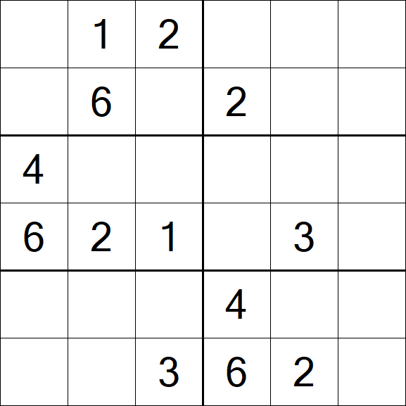 Sudoku 6x6 - Médio
