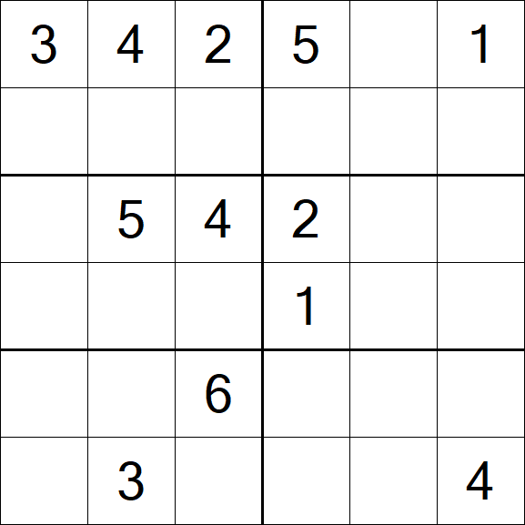 Sudoku 6x6 - Médio