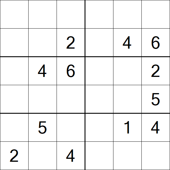 Sudoku 6x6 - Médio