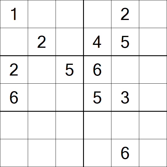 Sudoku 6x6 - Médio