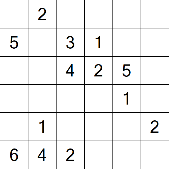 Sudoku 6x6 - Médio