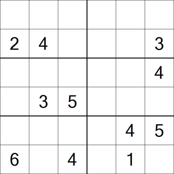 Sudoku 6x6 - Médio