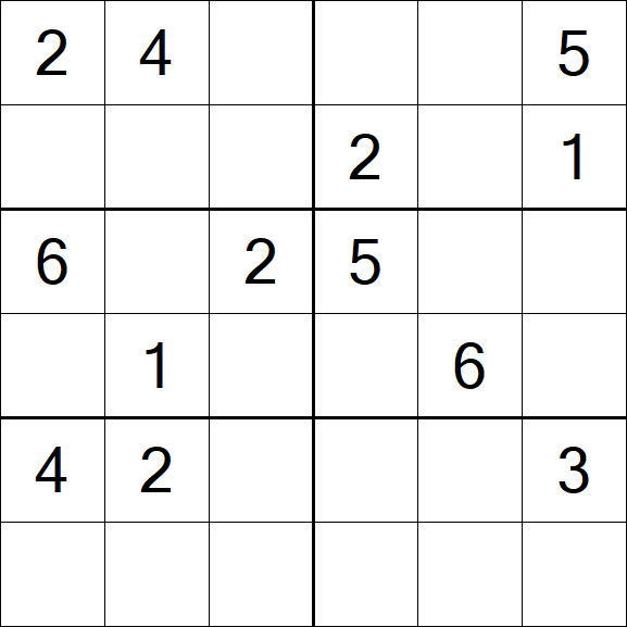 Sudoku 6x6 - Medium