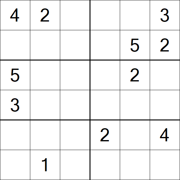 Sudoku 6x6 - Médio