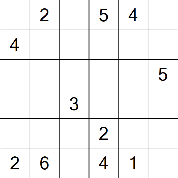 Sudoku 6x6 - Médio