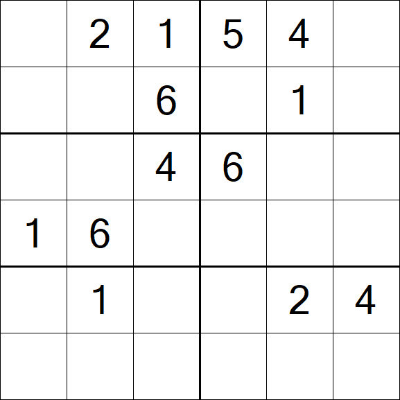 Sudoku 6x6 - Médio