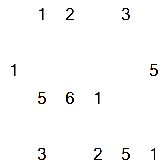 Sudoku 6x6 - Médio