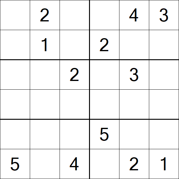 Sudoku 6x6 - Médio