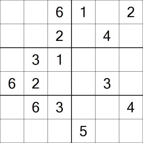 Sudoku 6x6 - Médio