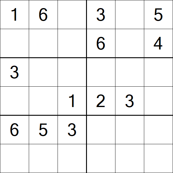 Sudoku 6x6 - Médio