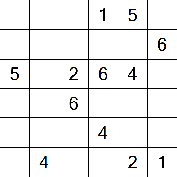 Sudoku 6x6 - Médio