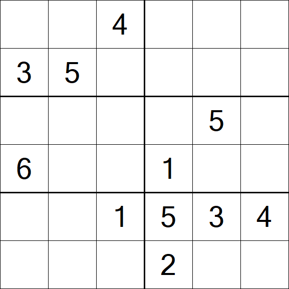 Sudoku 6x6 - Medium