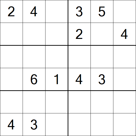 Sudoku 6x6 - Médio