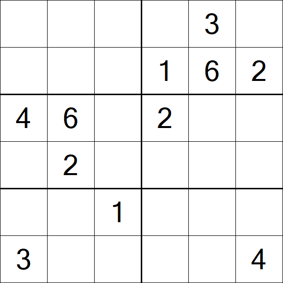 Sudoku 6x6 - Médio