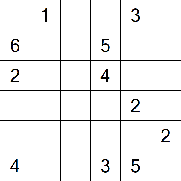 Sudoku 6x6 - Médio